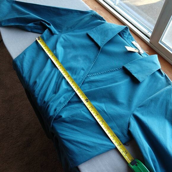 MoDa of New York Turquoise Retro Style Wrap Dress XL new w/imperfection DressV - Picture 12 of 16